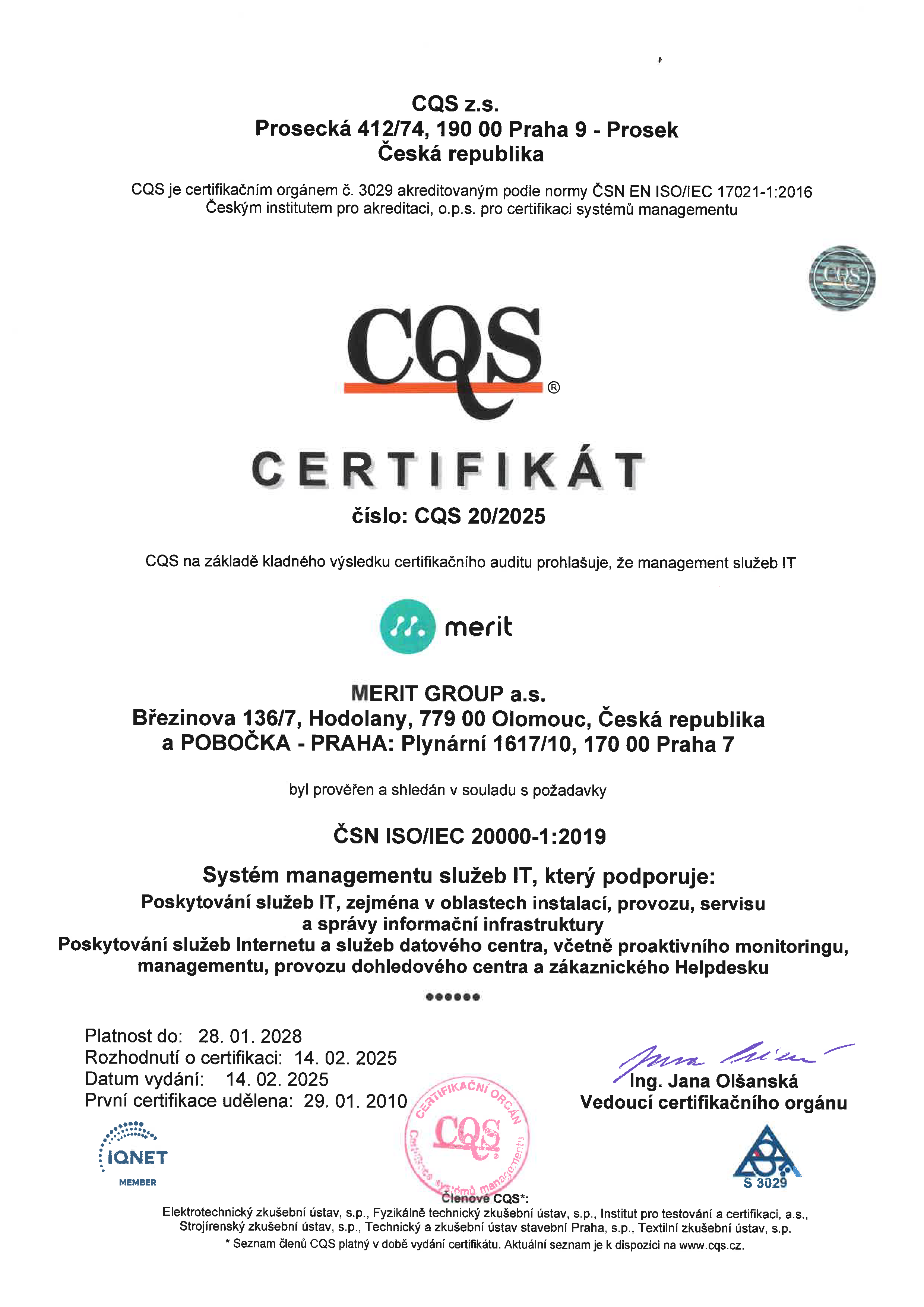 certifikát